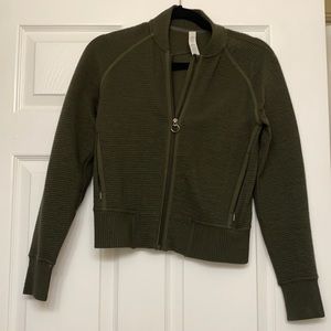 Lululemon Olive Bomber Jacket- size 2